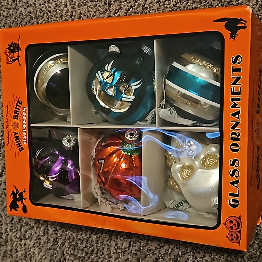 Shiny Brite Halloween ornaments